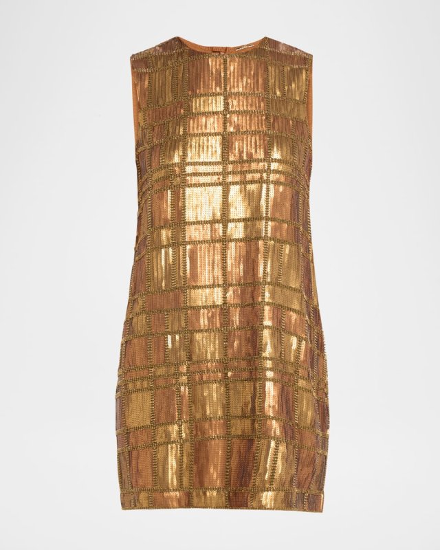 Emani Sequined Mini Shift Dress
